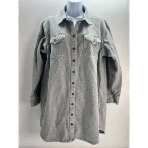 Outerknown Women's Size L Gray Tunic Dress Heavyweight Organic Cotton Cozy